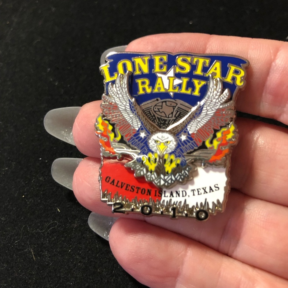 Lone Star Rally Galveston Island Texas motorcycle rally biker pin 2010